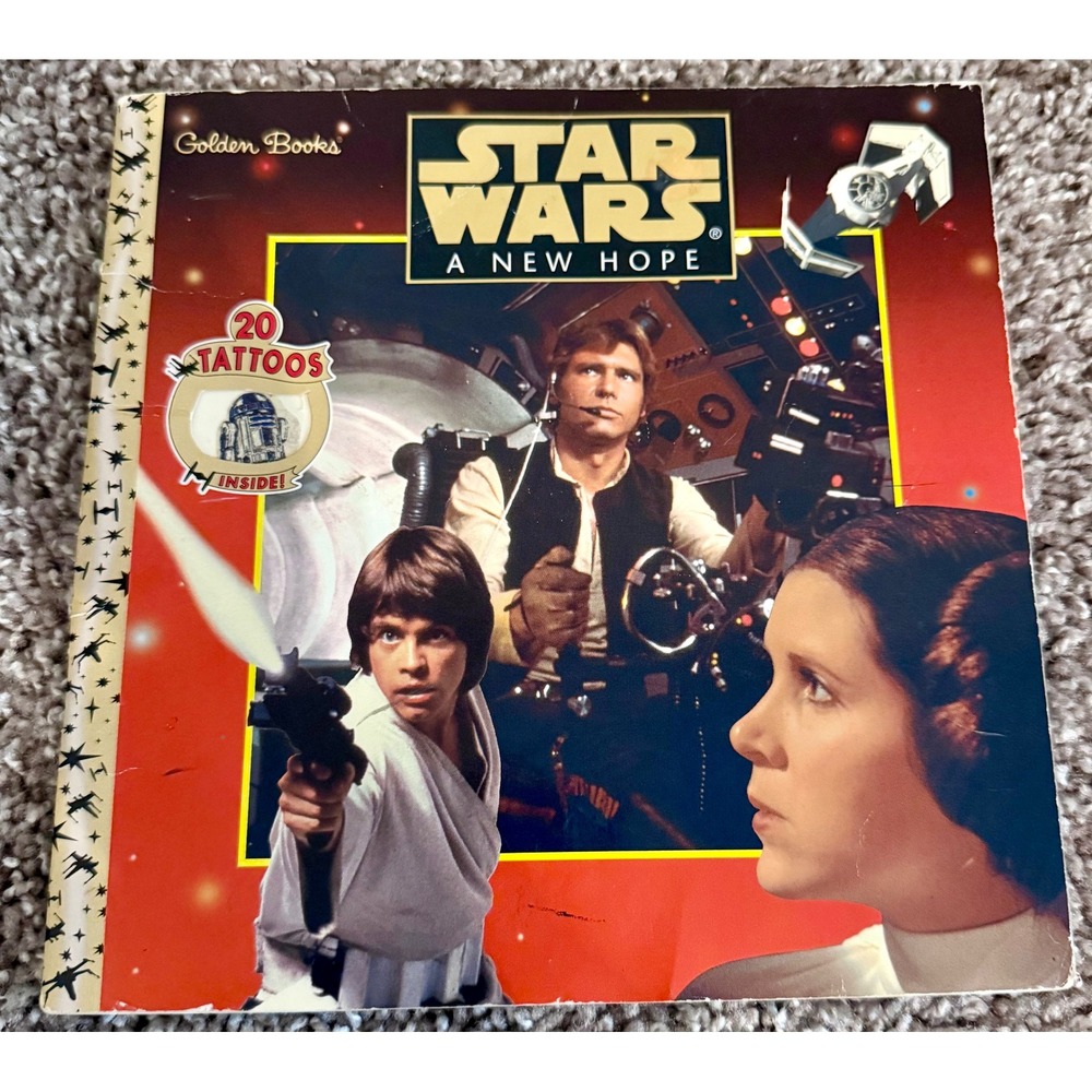 Golden Books Star Wars A New Hope Kids Book 1997 Tattoos Missing